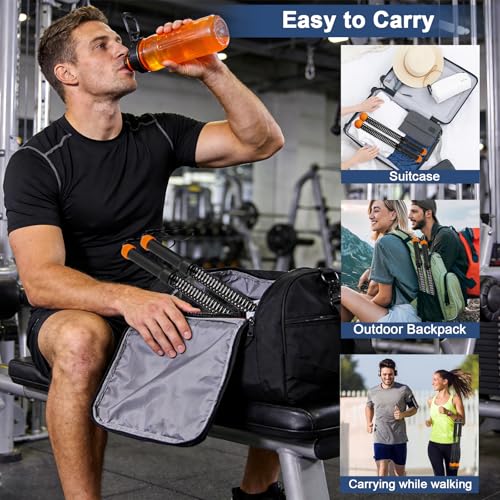 Ropeless Battle Ropes,Weighted Cordless Battle Ropes for Home Gym, Portable Full Body HIIT Cardio & Arm Strength Training, Low-Impact Fitness Exercise Heavy Gear for Men & Women