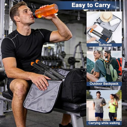 Ropeless Battle Ropes,Weighted Cordless Battle Ropes for Home Gym, Portable Full Body HIIT Cardio & Arm Strength Training, Low-Impact Fitness Exercise Heavy Gear for Men & Women