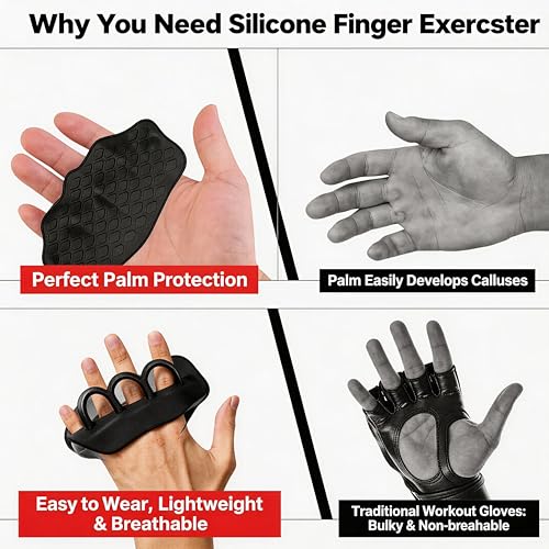 Anti-Slip Workout Grips, Charcoal Gray Gym Grips for Men Women, Anti-Slip Palm Protector Pads for Weight Lifting, Deadlift, Pull Up Bar, Strength Training