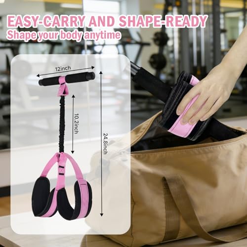 Upgraded Pedal Resistance Band with Handles, Upgraded Latex Exercise Band with Soft Non-Slip Foot Pedals, Full-Body Workout Equipment for Home Gym, Core Training, Pilates, Yoga