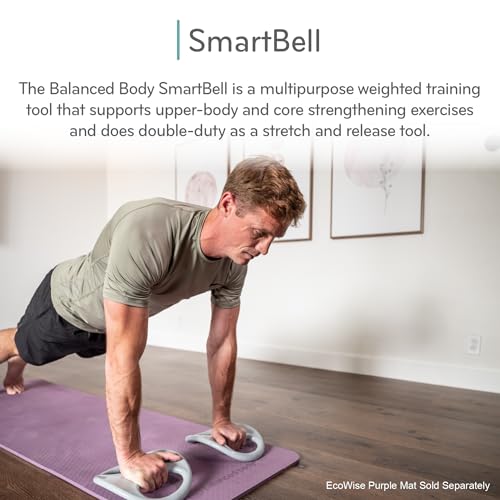 Balanced Body SmartBell Ergonomic Two-Handed Pilates Exercise Weight, Pilates Dumbbell, Exercise Equipment for Home Gym or Pilates Studio Use - color: Gray