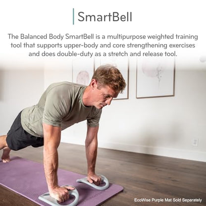 Balanced Body SmartBell Ergonomic Two-Handed Pilates Exercise Weight, Pilates Dumbbell, Exercise Equipment for Home Gym or Pilates Studio Use - color: Gray