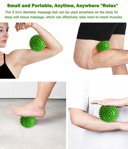 3" Hard Prick Massage Ball, Massage Roller for Plantar Fasciitis, Muscle Soreness Massage Ball - Exercise, Relaxation Massage Ball, Pack of 1 (Neon Green) - color: Neon Green