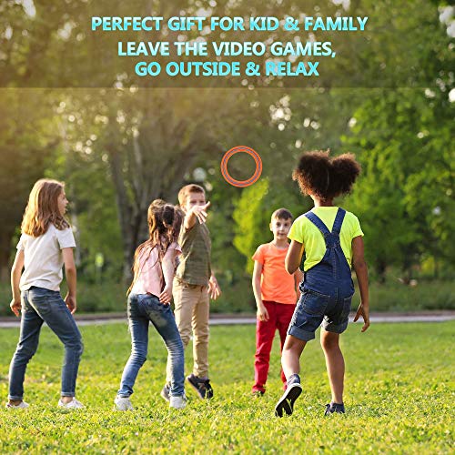 JEEFUD Flying Disc for Kids Adults 11 inch Flying Ring, 3 Pack Beach Backyard Sports Play Soft Discs, Sport Outdoor Tossing Toy Gift for 4+ Year Old Boys Girls Family 3PCS (Yellow，Orange & Turquoise)