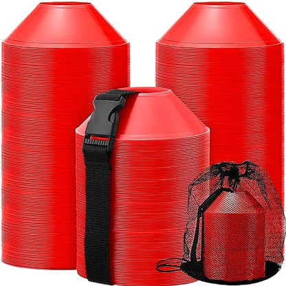 Hanaive Mini Soccer Cones for Agility Drills, 5 Inch - color: Red