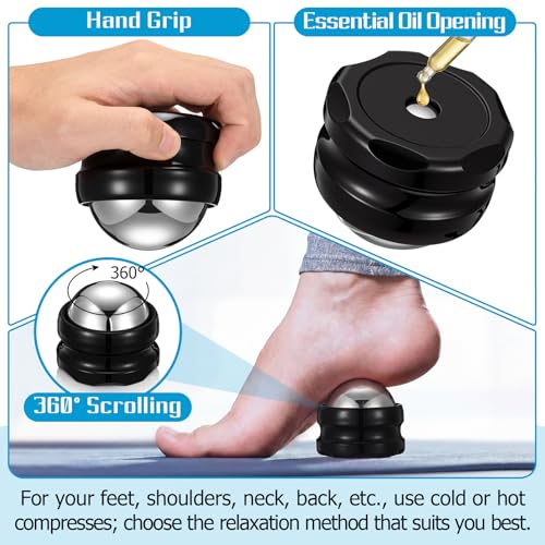 2 Pack Massage Ice Ball Massage Cryo Balls for Muscle Soreness Relief Handheld Therapy and Relax Tool for Plantar Fasciitis Sore Muscles Migraine Injury