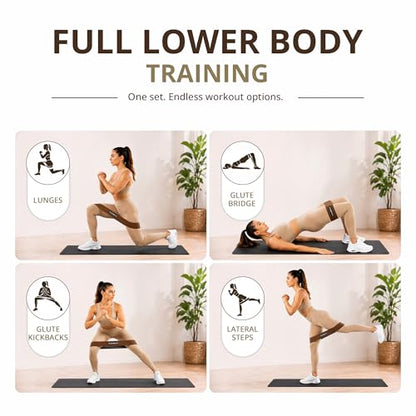 Booty Bands Set of 3 – Fabric Resistance Bands for Women & Men, Non-Slip Exercise Bands for Glutes, Legs & Home Workouts, Hip Workout Bands for Strength Training