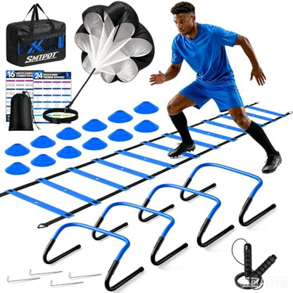 Agility Ladder, Soccer Football Training Equipment Agility & Speed Training - color: Blue