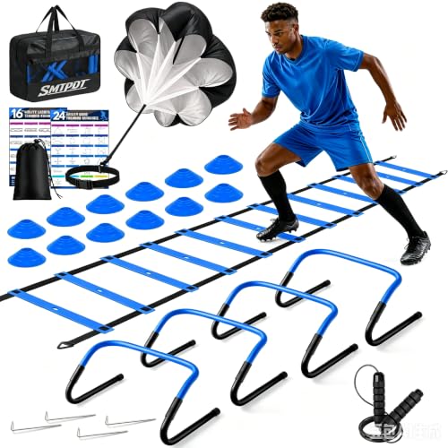 Agility Ladder, Soccer Football Training Equipment Agility & Speed Training - color: Blue
