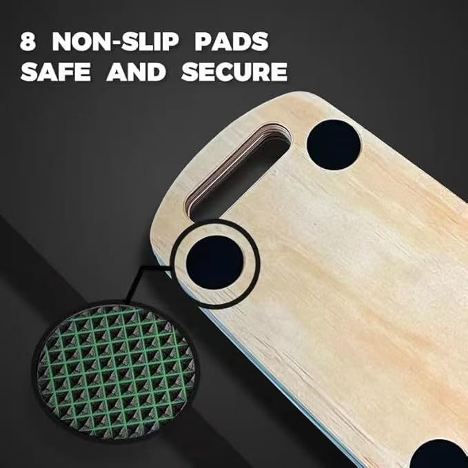 Wooden Foldable push-up board, Adjustable design. Features wooden handles and grip bars, ideal for fitness and core strength training. Suitable for both men and women