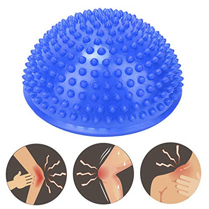 Exercise Balance Training Foot Massage Balls Stress Relief Yoga Massage Ball Semicircle for Relax Nervous Yoga Skills Physical Training Massage Ball(Blue)
