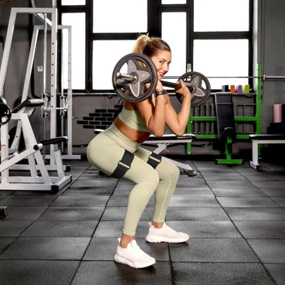 BFR Occlusion Bands for Women Glutes Blood Flow Restriction Bands Best Fabric Resistance Band Adjustable Bundle Booty Band for Exercising Legs Butt Hip Building Workouts Squat Butt Thigh Fitness - color: black