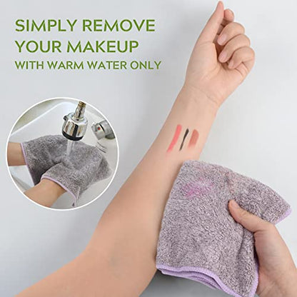 Microfiber Face Cloths Highly Absorbent Washcloths Soft Feel Fingertip Towels Multi-Purpose Wash Cloths for Bathroom, Gym, Hotel, Spa and Kitchen, 12Inch x 12Inch