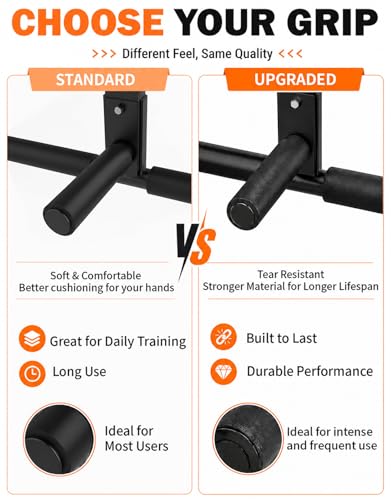 Fitarc Joist Mount Pull Up Bar, Wall Mount Pull Up Bar for Home Gym - color: Joist Mounted for 8-9ft Beams, Upgraded Grip