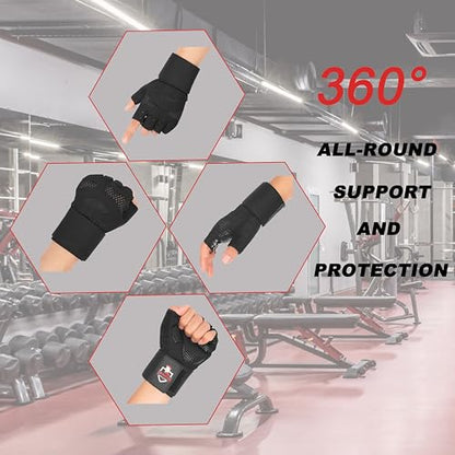 Spartan Gym Gloves for Men & Women – Weight Lifting Gloves with Wrist Support, Full Palm Protection, Breathable Non-Slip Grip for Weightlifting, Workout, Training, Fitness, Crossfit, Exercise - size: Medium