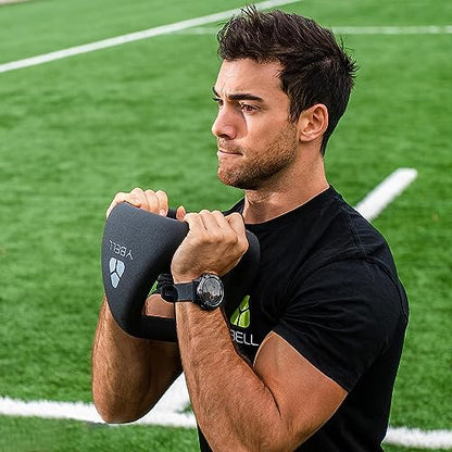 TRX YBell Pro Series 3-in-1 Dumbbell, Kettlebell and Push Up Stand Workout Equipment | Commercial Grade Powder Coated Surface | Perfect for Strength Training & Conditioning Workouts - size: 18 lbs