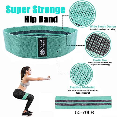 J Bryant Barbell Pad Set with 2 Ankle Straps for Cable Machines Hip Resistance Band Weight Lifting Straps Thick Cushion Hip-Thrusts Pad with Carry Bag for Squats Bench Press Workout - color: lakegreen set