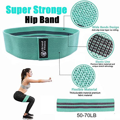 J Bryant Barbell Pad Set with 2 Ankle Straps for Cable Machines Hip Resistance Band Weight Lifting Straps Thick Cushion Hip-Thrusts Pad with Carry Bag for Squats Bench Press Workout - color: lakegreen set