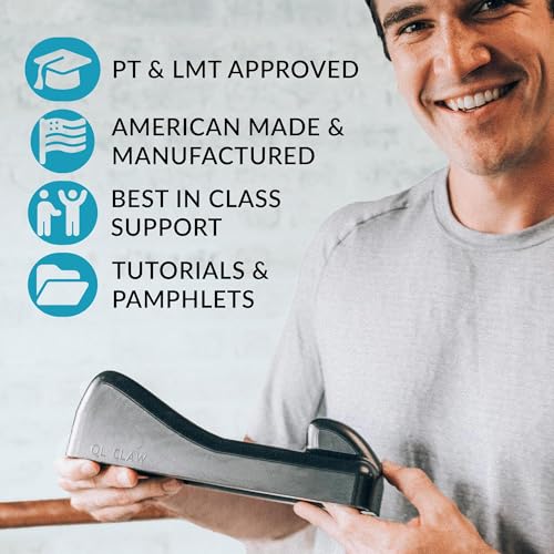 QL Claw Massage Tool for Back Pain Relief – Lower Back Massager & Trigger Point Massage Tool for Back, Hip & Glutes – Portable Manual Muscle Release Device (Light Blue) - color: Light Blue
