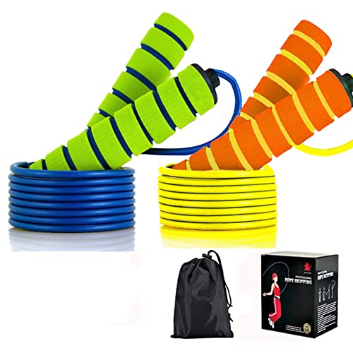 Jump Rope, Jump Ropes for Kids, 2 Pack Kids Jump Rope Lightweight &Adjustable &Durable jumping rope for Fitness-Speed Jump Rope for Women Men Youth, Foam Grips Handles for, Workout