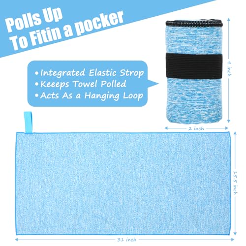 3 Pack Microfiber Gym Towel Quick Dry Sweat Towels Women Men Lightweight Running Cycling Fitness Hiking Tennis Exercise Outdoor Sports Towel(3 Pack(Blue)) - color: 3 Pack(blue)