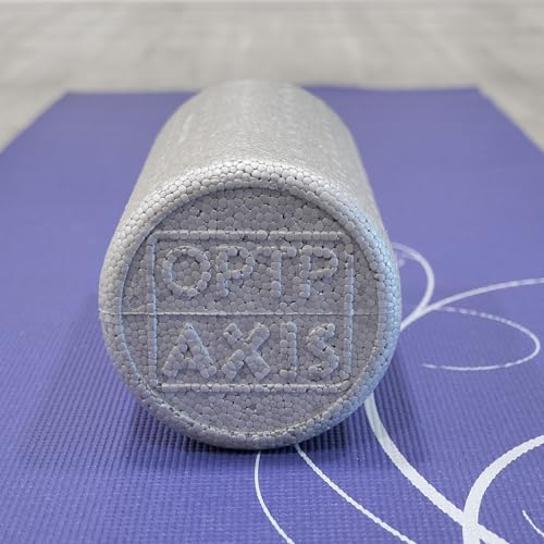 OPTP Silver AXIS Moderately Firm Foam Roller – Round, Silver, 12" x 6" - size: 12" x 6" Round