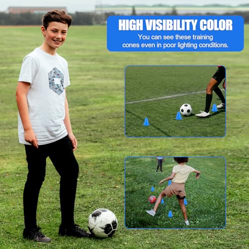 XIHIRCD 20pcs Soccer Cones, 3.15 Inch Mini Practice Cones Sports Cones Field Markers Cones Basketball Cones Training Cones for Outdoor Indoor Basketball Football Footwork Training