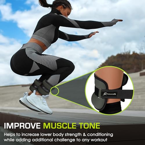 ProsourceFit Ankle/Wrist and Arm/Leg Weights Set of 2, Adjustable Strap 1 lb-5 lb, Adjustable Weight 15 lb, 10 lb, 7 lb for Men and Women - color: Grey, size: 2lb