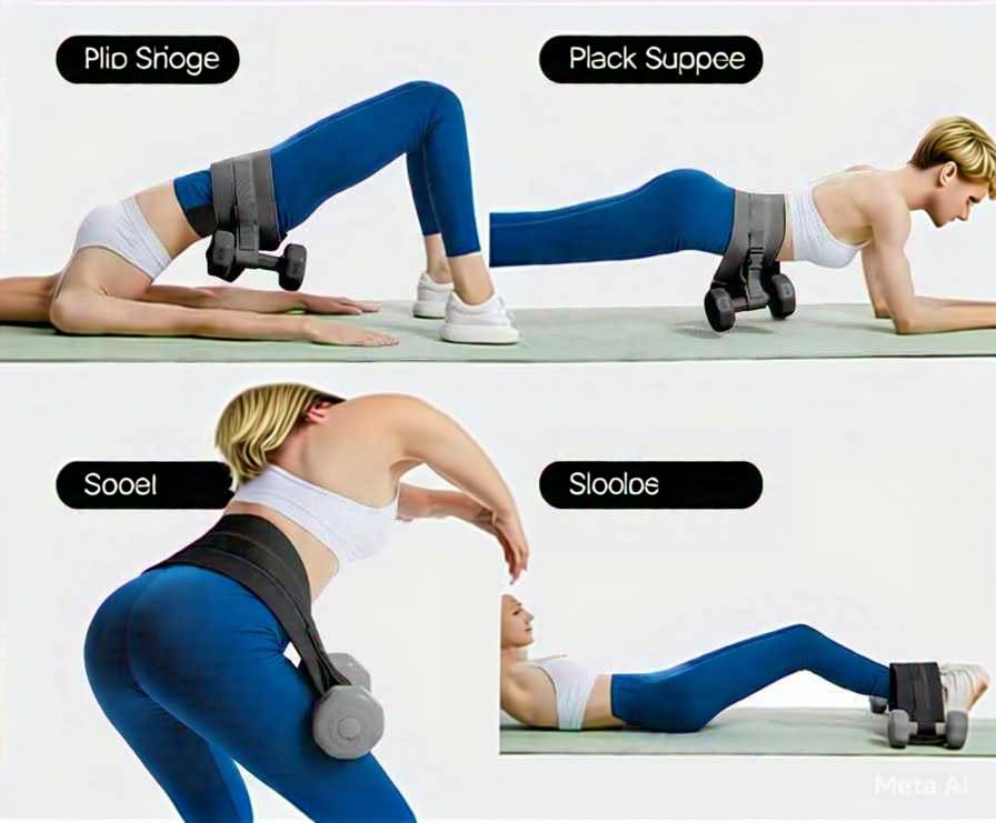 Hip Thrust Belt for Glutes – Adjustable Weightlifting Belt with Padded Support – Portable Booty Builder for Dumbbells, Kettlebells, and Plates – Home Gym Workout Gear for Men & Women
