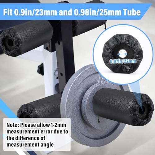 Hollowfly 4 Pcs Foam Foot Pads Foam Roller Pad Replacement for Weight Bench Inversion Table and Gym Exercise Equipments(7 x 3.5 x 0.8 Inches) - size: 7 x 3.5 x 0.8 Inch