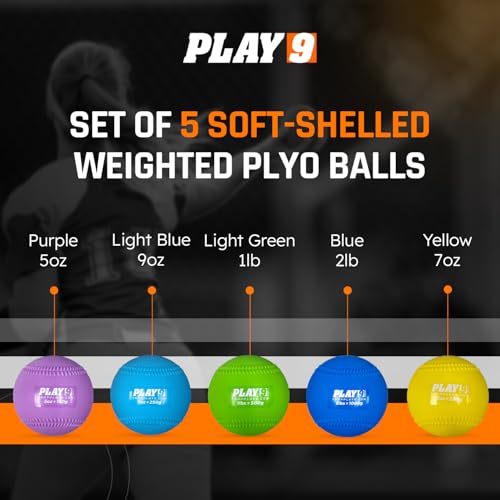 Plyoball Weighted Ball Set for Throwing and Pitching Training - Training Balls for Softball - Builds Speed, Strength, & Muscle Memory