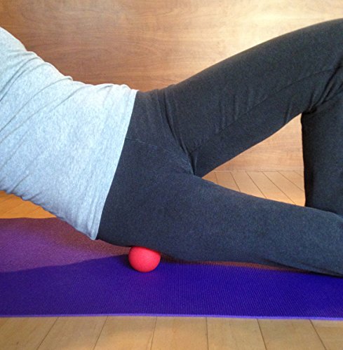 Massage Lacrosse Balls for Myofascial Release, Trigger Point Therapy, Muscle Knots, and Yoga Therapy. Set of 2 Firm Balls (Blue and Red) - color: Blue and Red