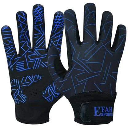 Baseball Batting Gloves for Youth Adult Kids Boys Softball - color: BLUE, size: Youth Medium