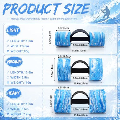 Lewtemi 6 Pcs Water Weights Pool Exercise Set, Aqua Exercise Dumbbells with Handle Strips, High-density Eva-foam Dumbbells for Water Aerobics, Pool Fitness - size: Multi-szie
