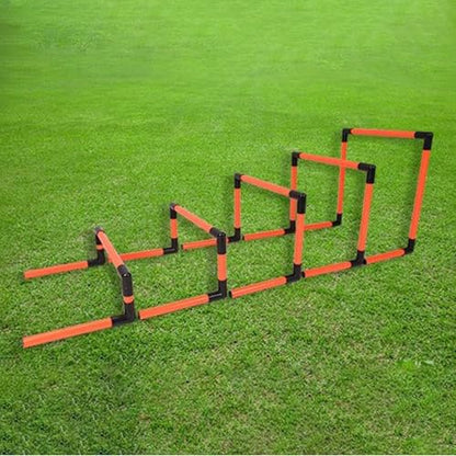 Portable Soft Mini Hurdles Set - 5pcs Training Hurdles for Speed and Agility, Track & Field Hurdles Different Heights, for School Gym Home(Red)