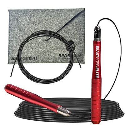 Beast Gear Jump Rope, Jump Ropes for Fitness, Premium Aluminium Skipping Rope for Men Women - Boxing, MMA, HIIT, Strength Training & Double Unders