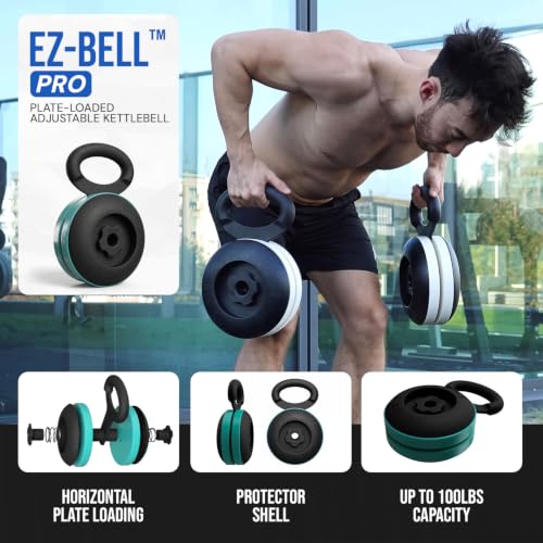 Kensui EZ-BELL Adjustable Kettlebell Handle for Weight Plates - size: PRO (100lb Capacity)