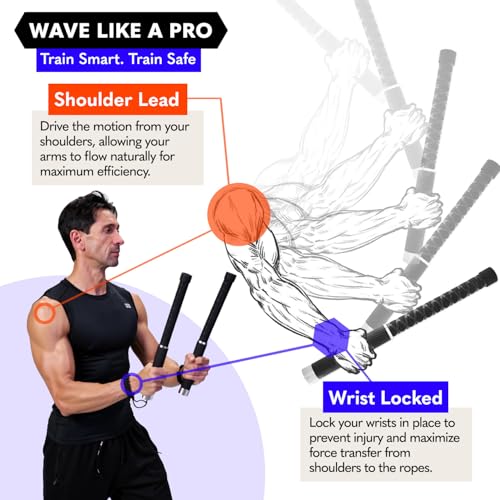 X2 Ropeless Battle Ropes Adjustable Weight, Convertible to Fitness Bar - color: Pure Black