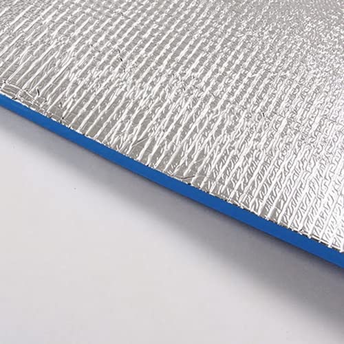 Worparsen Lightweight Aluminium Foil Foam Yoga Mat, Anti-Tear Fitness Workout Mat Outdoor Picnic Pad for Pilates, Floor Exercises Random