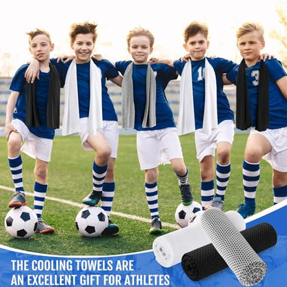 Hosuly 30 Pack Cooling Towels 40"x12" - color: Black, White, Light Gray