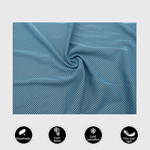INNOLIFE 6 Pack Cooling Towels Breathable Ice Towel for Sports, Gym, Fitness, Running, Hiking, Yoga - Blue - color: Blue