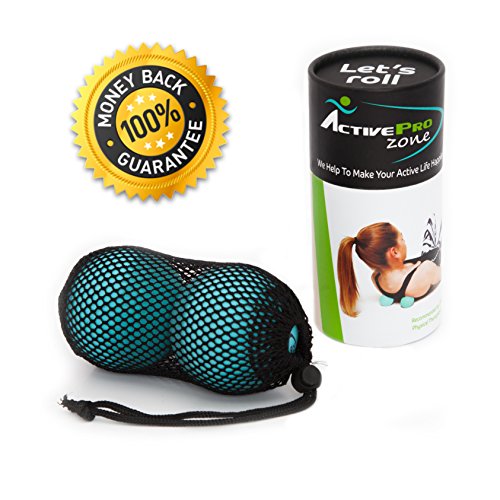 Therapy Massage Ball - Instant Muscle Pain Relief. Proven Effective for Myofascial Release, Deep Tissue Pressure, Yoga & Trigger Point Treatments. Set - 2 Extra Firm Balls W/Mesh Bag.