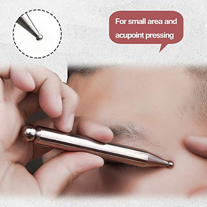 Stainless Steel Manual Acupuncture Pen-Deep Tissue Massage Tool- Reflexology Trigger Point Massage Tools for Relief Pain Full Body Relaxing Self-Massage Acupressure Bar - style: Modern