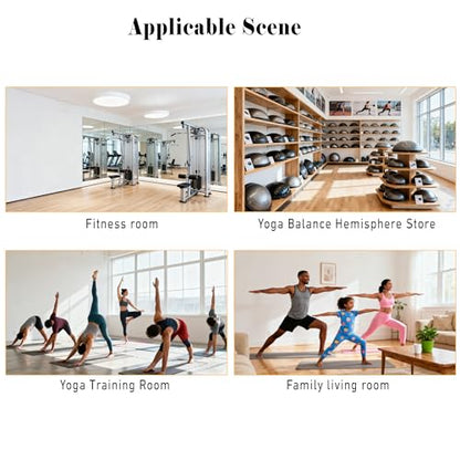 Exercise Ball Holder Wall Mount, Yoga Ball Holder Rack for Half Balance Trainer, Space-Saving Ball Storage Bracket for Home Gym