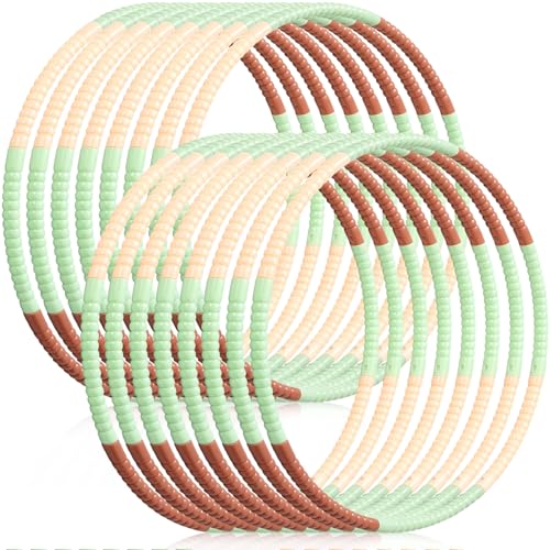 Toy Hoop Detachable Plastic Hoops Exercise Equipment Toy Adjustable Rings for Sports Party Game Dance Pet Training - color: Earth Tone Mix