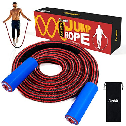 Weighted Jump Ropes with 360 Degree Rotation Handle.1 Inch 2.7LB/3LB Heavy Jump Rope for Men and Women,Jump Ropes for Fitness - color: Red