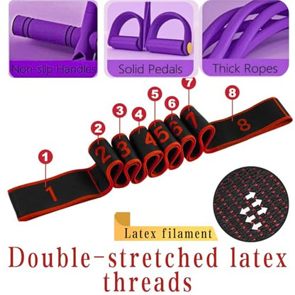 Foot Pedal Puller, Fitness Resistance Band,Multifunction Foot Pull Rope for Full Body Stretching, Numbered Resistance Band, Multifunction Elastic Yoga Stretch Rope, Fashion Puller Exercise