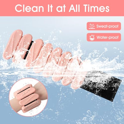 Wrist Weights, 2Pack Wearable Wrist Ankle Weights for Women & Men, Adjustable Arm and Leg Weights, Silicone Weighted Bangles for Walking Yoga Pilates Running Dance Gym 2lb - color: Meat Pink