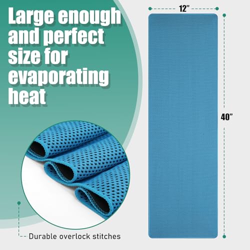 Cooling Towels Pack of 30, 40"*12" Neck Cool Towel Bulk, Cold Towels for Neck and Face, Cooling Rags Sports Towel for Hot Weather, Running, Soccer, Yoga, Gym, Golf - color: 30lightblue