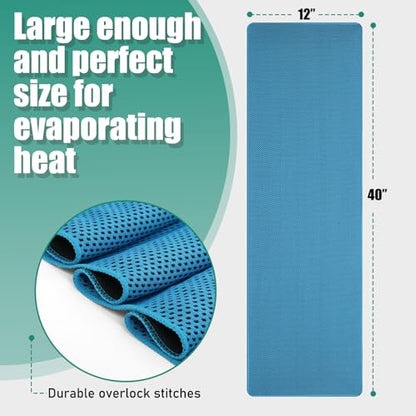 Cooling Towels Pack of 30, 40"*12" Neck Cool Towel Bulk, Cold Towels for Neck and Face, Cooling Rags Sports Towel for Hot Weather, Running, Soccer, Yoga, Gym, Golf - color: 10grey/10darkblue/Lightblue